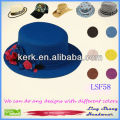 LSF58 Ningbo lingshang Sombrero caliente de la venta del sombrero de la venta de la flor del sombrero de Fedora de la flor